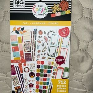 FALL Happy Planner Sticker Book with a few small stickers missing.